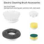 Magic Brush Cordless Spin Scrubber Electric Rechargeable with 5-in-1 Brush Heads for Deep Clean in Bathroom Kitchen Tile Grout