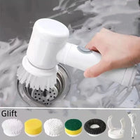 Magic Brush Cordless Spin Scrubber Electric Rechargeable with 5-in-1 Brush Heads for Deep Clean in Bathroom Kitchen Tile Grout